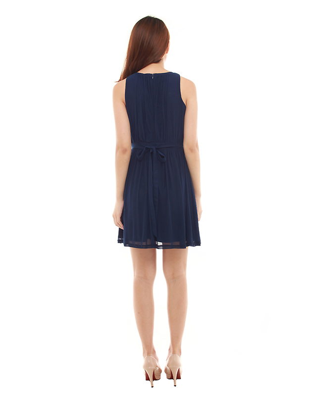 Paris Dress in Navy Blue